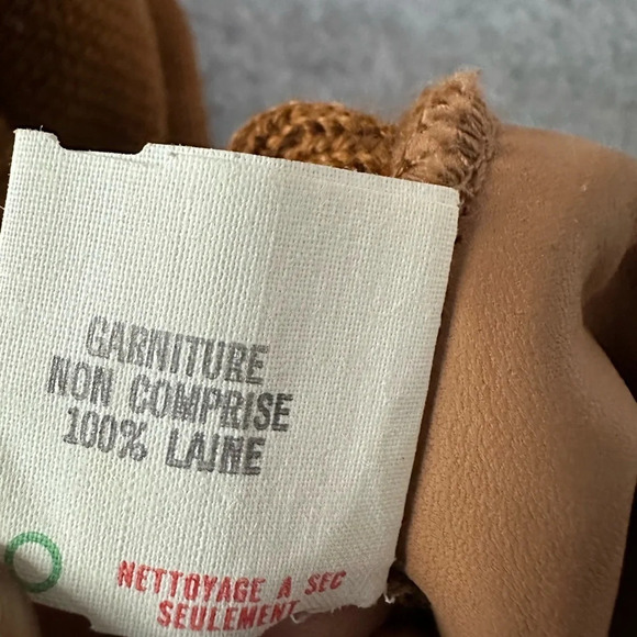 Tundra Vintage Rust Suede/Wool Button Down Sweater.  Sz: M - Picture 6 of 10